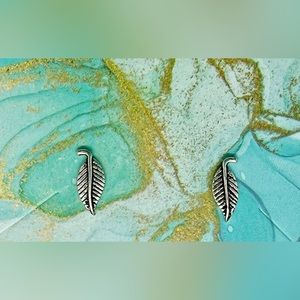 Sterling Silver Leaf Earrings